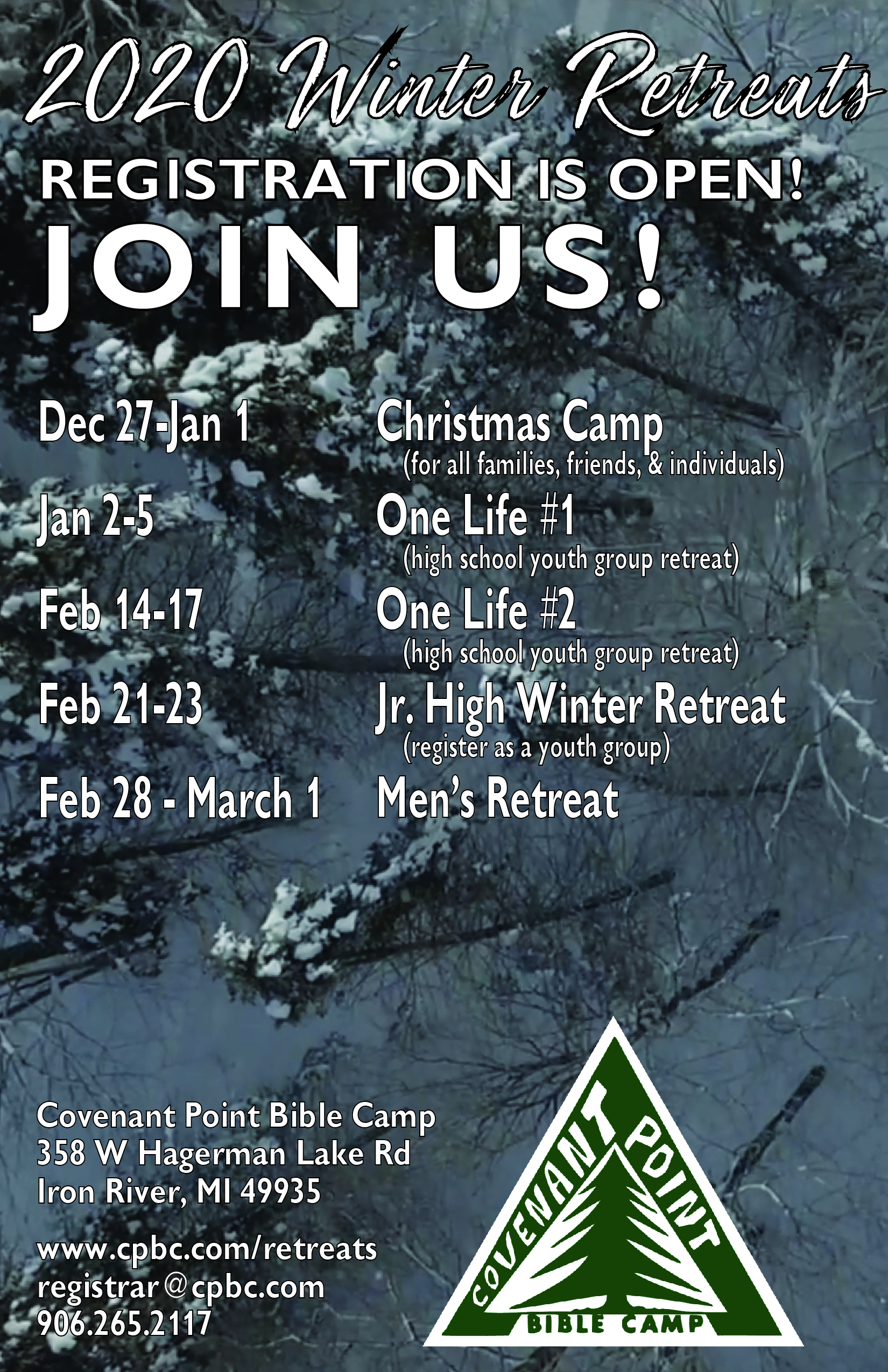 » 2020 Winter Retreats – Bulletin Insert Covenant Point Bible Camp